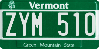 VT license plate ZYM510
