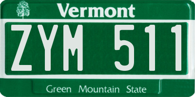 VT license plate ZYM511