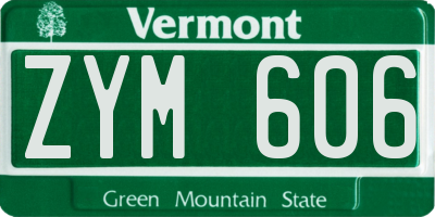VT license plate ZYM606