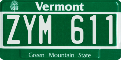 VT license plate ZYM611