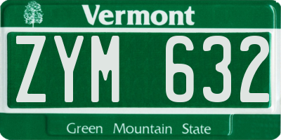 VT license plate ZYM632