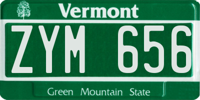 VT license plate ZYM656