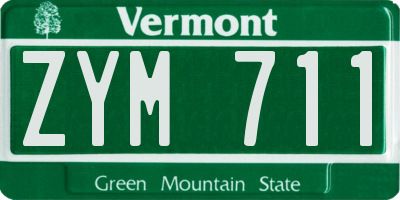 VT license plate ZYM711