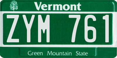 VT license plate ZYM761