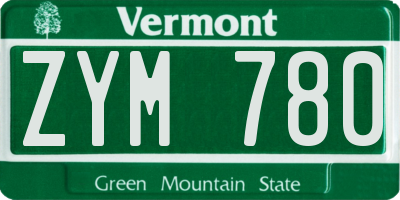 VT license plate ZYM780