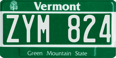 VT license plate ZYM824