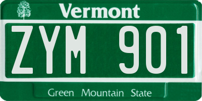 VT license plate ZYM901