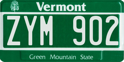 VT license plate ZYM902