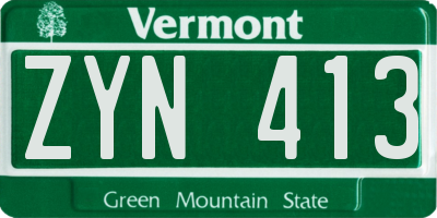 VT license plate ZYN413
