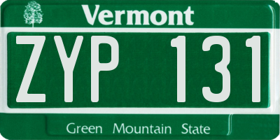 VT license plate ZYP131