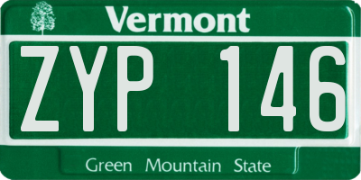 VT license plate ZYP146