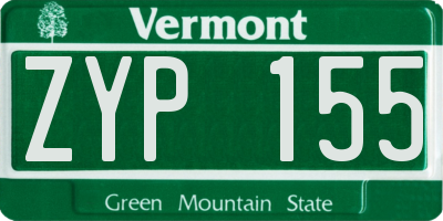 VT license plate ZYP155