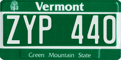 VT license plate ZYP440