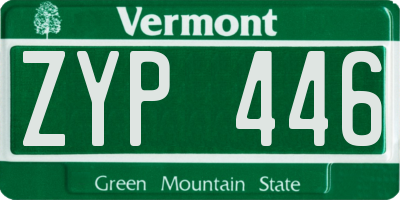VT license plate ZYP446