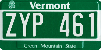 VT license plate ZYP461