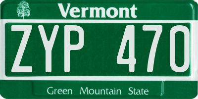 VT license plate ZYP470