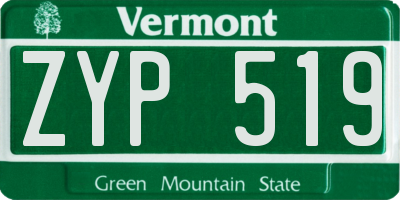 VT license plate ZYP519