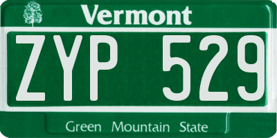 VT license plate ZYP529