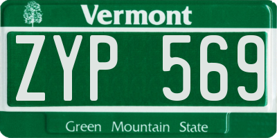 VT license plate ZYP569