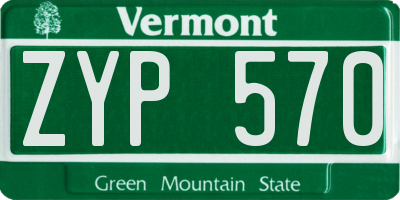 VT license plate ZYP570