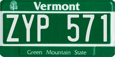 VT license plate ZYP571