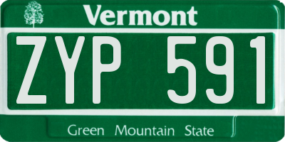 VT license plate ZYP591