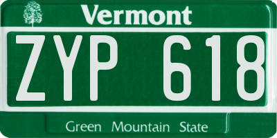 VT license plate ZYP618
