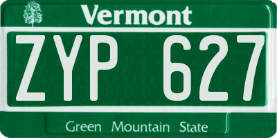 VT license plate ZYP627
