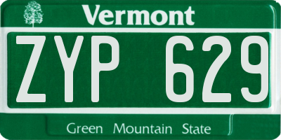 VT license plate ZYP629