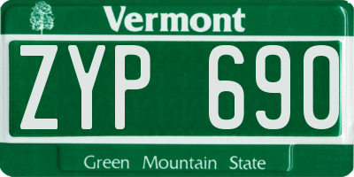 VT license plate ZYP690