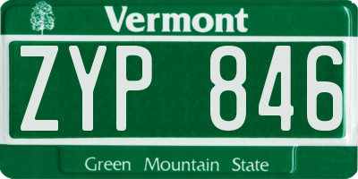 VT license plate ZYP846