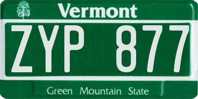 VT license plate ZYP877