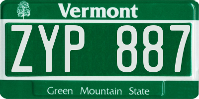 VT license plate ZYP887