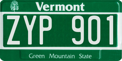 VT license plate ZYP901