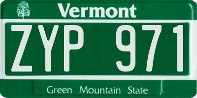 VT license plate ZYP971