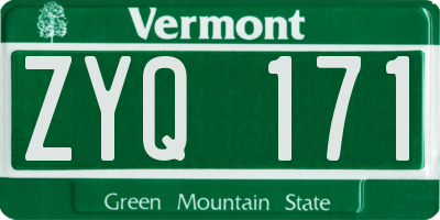 VT license plate ZYQ171