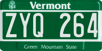 VT license plate ZYQ264