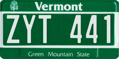VT license plate ZYT441