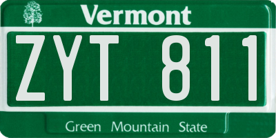 VT license plate ZYT811