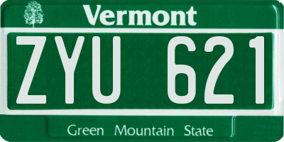 VT license plate ZYU621