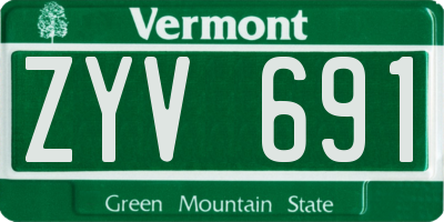 VT license plate ZYV691