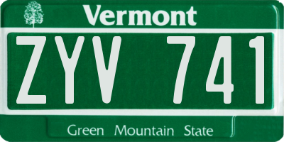 VT license plate ZYV741