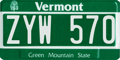 VT license plate ZYW570