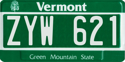 VT license plate ZYW621