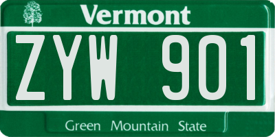 VT license plate ZYW901