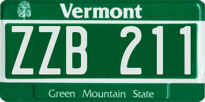 VT license plate ZZB211