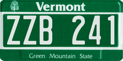 VT license plate ZZB241