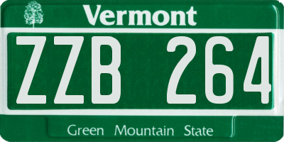 VT license plate ZZB264