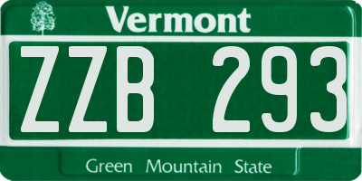 VT license plate ZZB293