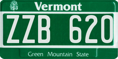 VT license plate ZZB620